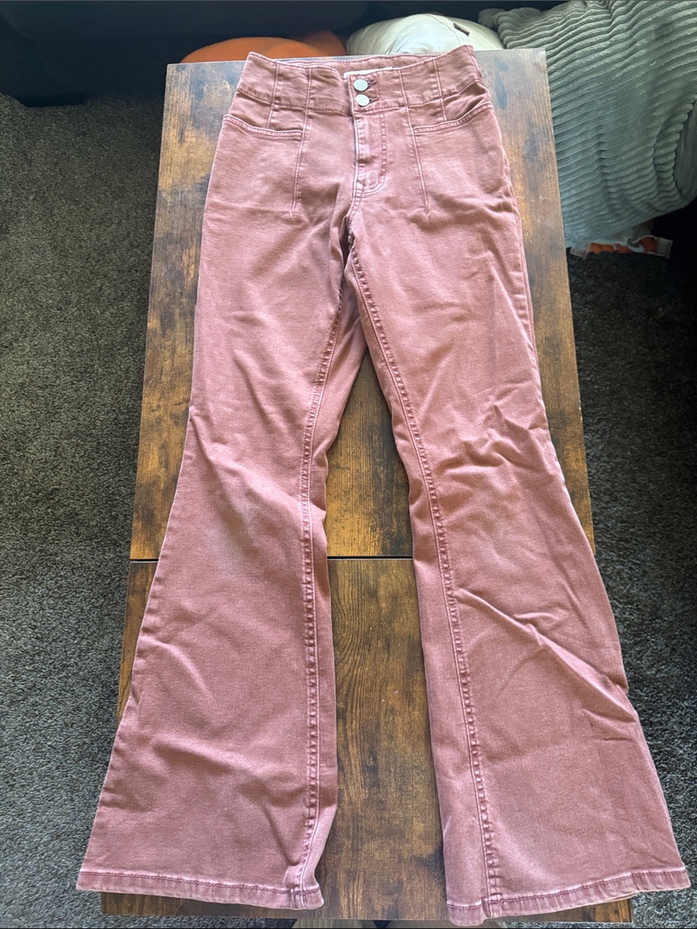 Maurices Dusty Rose Flare Jeans